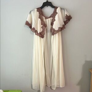 Vintage 50’s Sears Nylon Robe with Lace size Medium